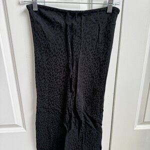 Madewell black cheetah print maxi skirt